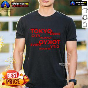 Premium Tokyo City Drive typography T-shirt showcasing vibrant design inspired by Japan's urban landscape.