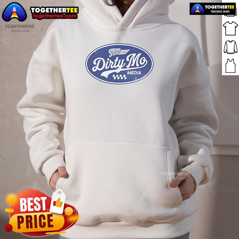 Stylish Pretty Dirty Mo Media Oval Hoodie in black, featuring a vibrant logo, perfect for casual wear.