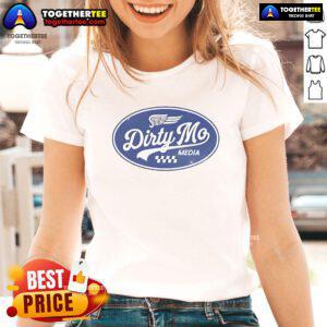 Pretty Dirty Mo Media Oval Ladies Tee in vibrant colors, perfect for casual wear and showcasing your unique style.