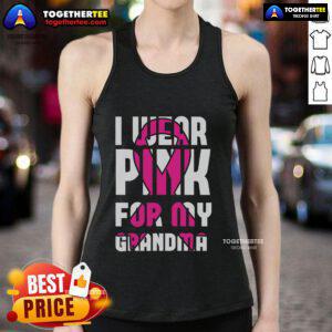 Alt Text: Pretty I Wear Pink For My Grandma Breast Cancer Awareness Tank Top, showcasing support for breast cancer awareness.