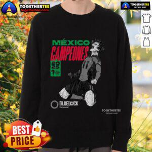 Top 2025 CONCACAF vs Blue Lock Mexico Gold Cup Champions sweatshirt featuring vibrant graphics and team colors.