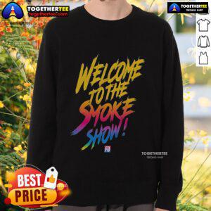 Alt Text: Top Formula Drift sweatshirt from the Smoke Show collection, featuring a stylish design for motorsport enthusiasts.