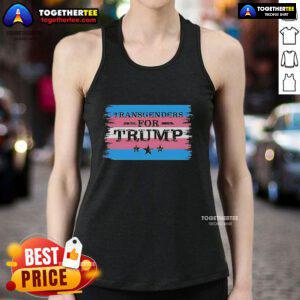 Top Transgenders for Trump tank top featuring bold design, perfect for supporters showcasing their pride and political views.