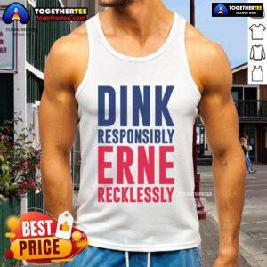 Good Dink Responsible Erne Recklessly Pickleball Tank Top for stylish players, perfect for on-court performance and comfort.