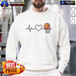Happy Heart of the Basketball sweatshirt in vibrant colors, perfect for sports enthusiasts and casual wear.