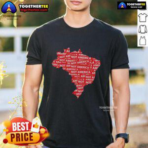 Anti-Trump politics T-shirt featuring 'Hot Brazil Not America' slogan, promoting protest and activism against Trump.