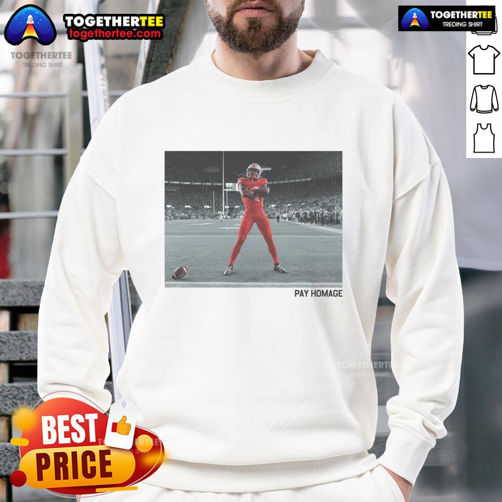 Hot Jeremiah Smith Pay Homage Sweatshirt featuring vibrant design and cozy fit, perfect for casual style and comfort.