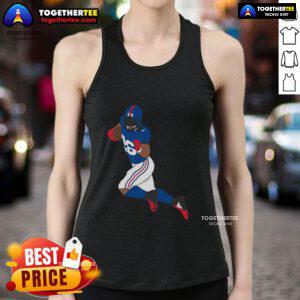 Saquon Barkley wearing a stylish tank top, showcasing his athleticism as the hot New York football running back.