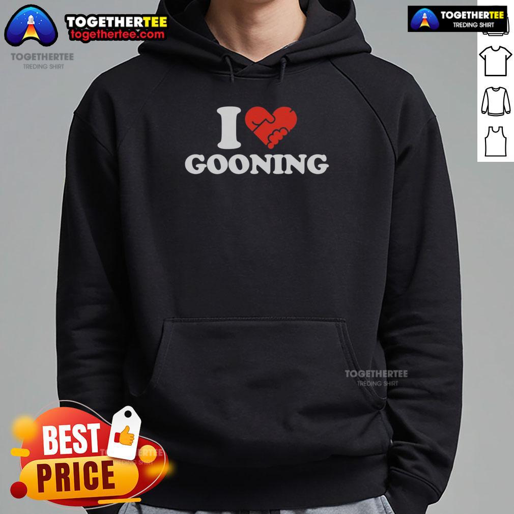 Stylish Nice I Love Gooning Hoodie in vibrant colors, perfect for casual wear and street fashion lovers.