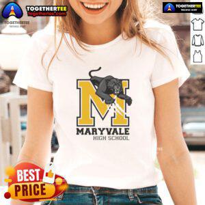 Nice Maryvale High School logo on a ladies tee, showcasing school spirit and style for female students.
