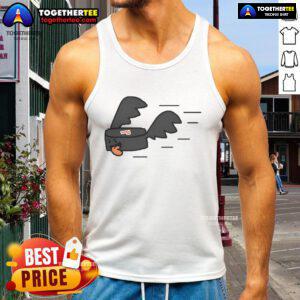Philadelphia Flyers hockey puck flying through the air on a stylish tank top design for sports fans.