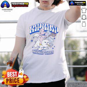 Nice Ripndip Wizard Trees T-Shirt featuring a whimsical wizard design among colorful trees on a vibrant background.