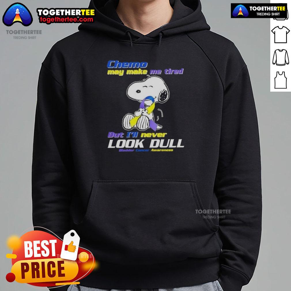 Nice Snoopy chemo hoodie for bladder cancer awareness, showcasing vibrant design and a positive message about resilience.