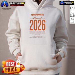 Nice Whataburger Class of 2026 high school college hoodie in vibrant colors, perfect for graduation celebrations.