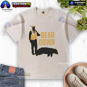 Official Bear Down Bear Hunting Washed T-Shirt featuring a stylish graphic design, perfect for outdoor enthusiasts.