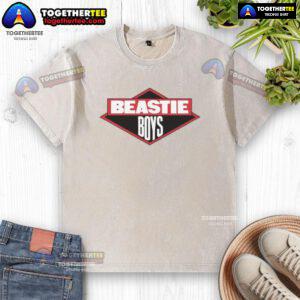 Alt Text: Official Beastie Boys Red Diamond Logo 2025 Washed T-Shirt featuring iconic design and vibrant color. Perfect for fans!