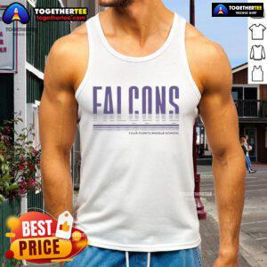 Alt Text: Official Crown Trio Four Points Middle School faded tank top featuring a stylish design and comfortable fit.