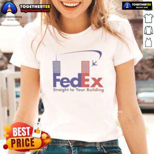 Official FedEx Straight To Your Building Ladies Tee in vibrant colors, perfect for casual wear and FedEx fans.