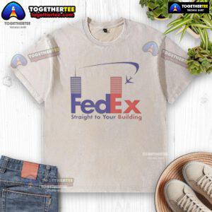 Official FedEx Straight To Your Building Washed T-Shirt featuring a stylish design and comfortable fit for casual wear.
