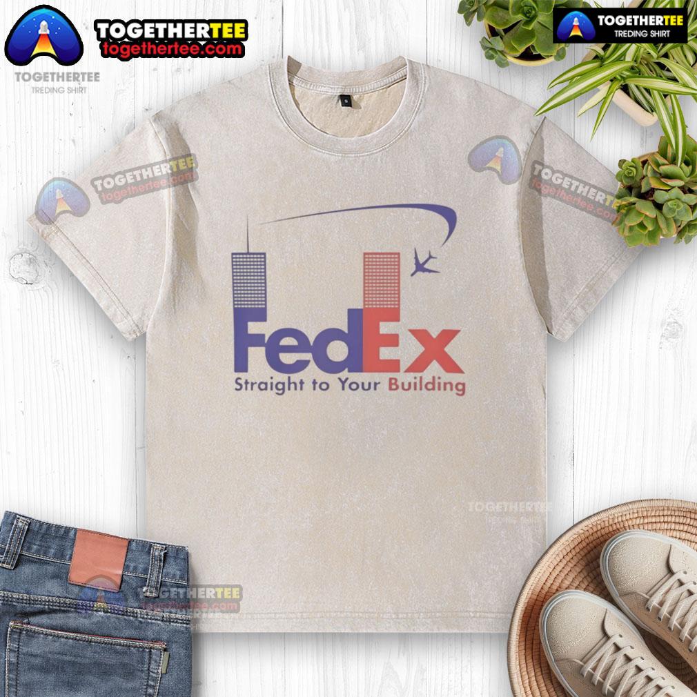 Official FedEx Straight To Your Building Washed T-Shirt featuring a stylish design and comfortable fit for casual wear.