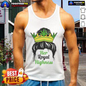 Alt Text: Stylish Official Her Royal Highness Tank Top displayed on a mannequin, perfect for casual royal-themed outfits.
