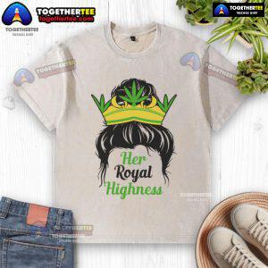 Official Her Royal Highness washed t-shirt featuring a stylish design for royal fans and fashion enthusiasts.