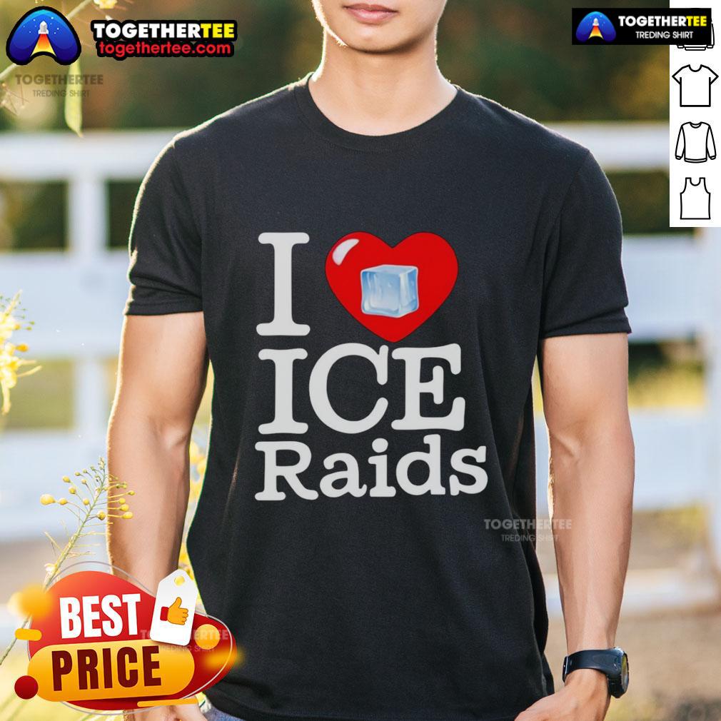 Official I Love Ice Raids T-Shirt featuring a bold design perfect for ice raid enthusiasts and fans.