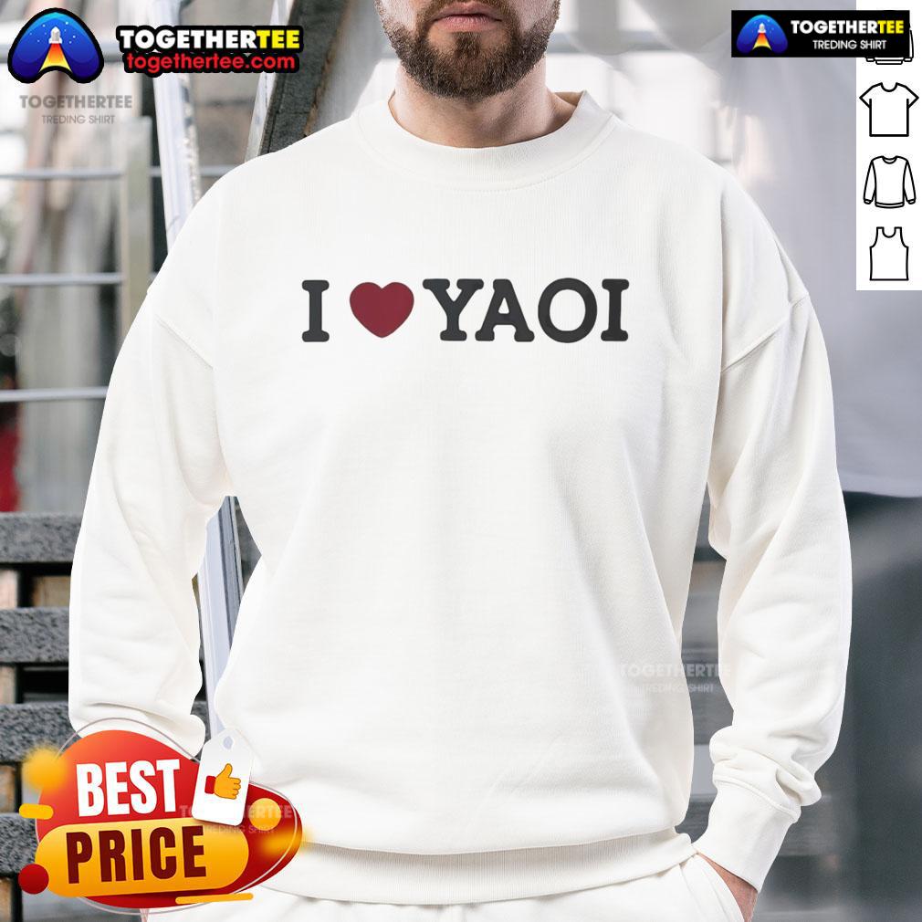 Alt Text: Official I Love Yaoi Sweatshirt featuring a stylish design perfect for fans of yaoi culture and anime fashion.