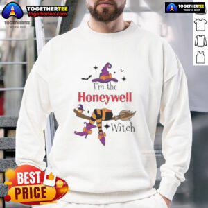 Alt Text: Official I'm The Honeywell Witch Halloween Sweatshirt with spooky graphics, perfect for festive fall celebrations.