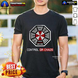 Official Initiative Control Or Chaos Dharma Corporation T-Shirt featuring unique design and bold graphics for fans.
