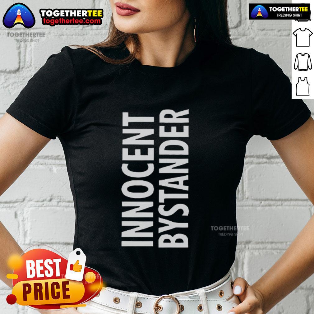 Official Innocent Bystander Ladies Tee featuring a stylish design perfect for casual outings and wine lovers.