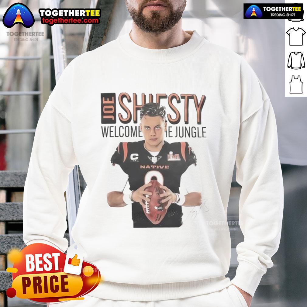 Alt Text: Official Joe Shiesty Welcome to the Jungle Signature Sweatshirt featuring bold graphics and a stylish design.
