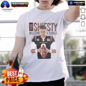 Alt Text: Official Joe Shiesty Welcome To The Jungle Signature T-Shirt featuring bold graphics and vibrant colors, perfect for fans.