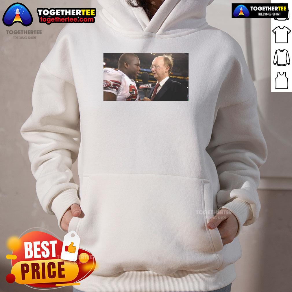Official John Clayton and Frank Gore NFL Network vintage hoodie showcasing classic sports style and memorabilia.