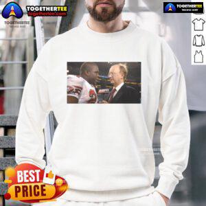 Official John Clayton and Frank Gore NFL Network vintage sweatshirt featuring classic design and team logos.