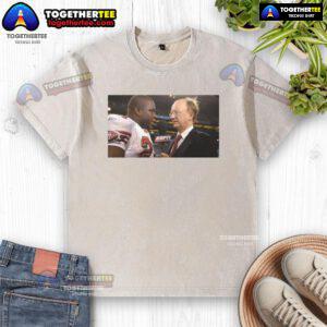Official John Clayton and Frank Gore NFL Network vintage washed t-shirt featuring iconic sports graphics and comfortable fit.