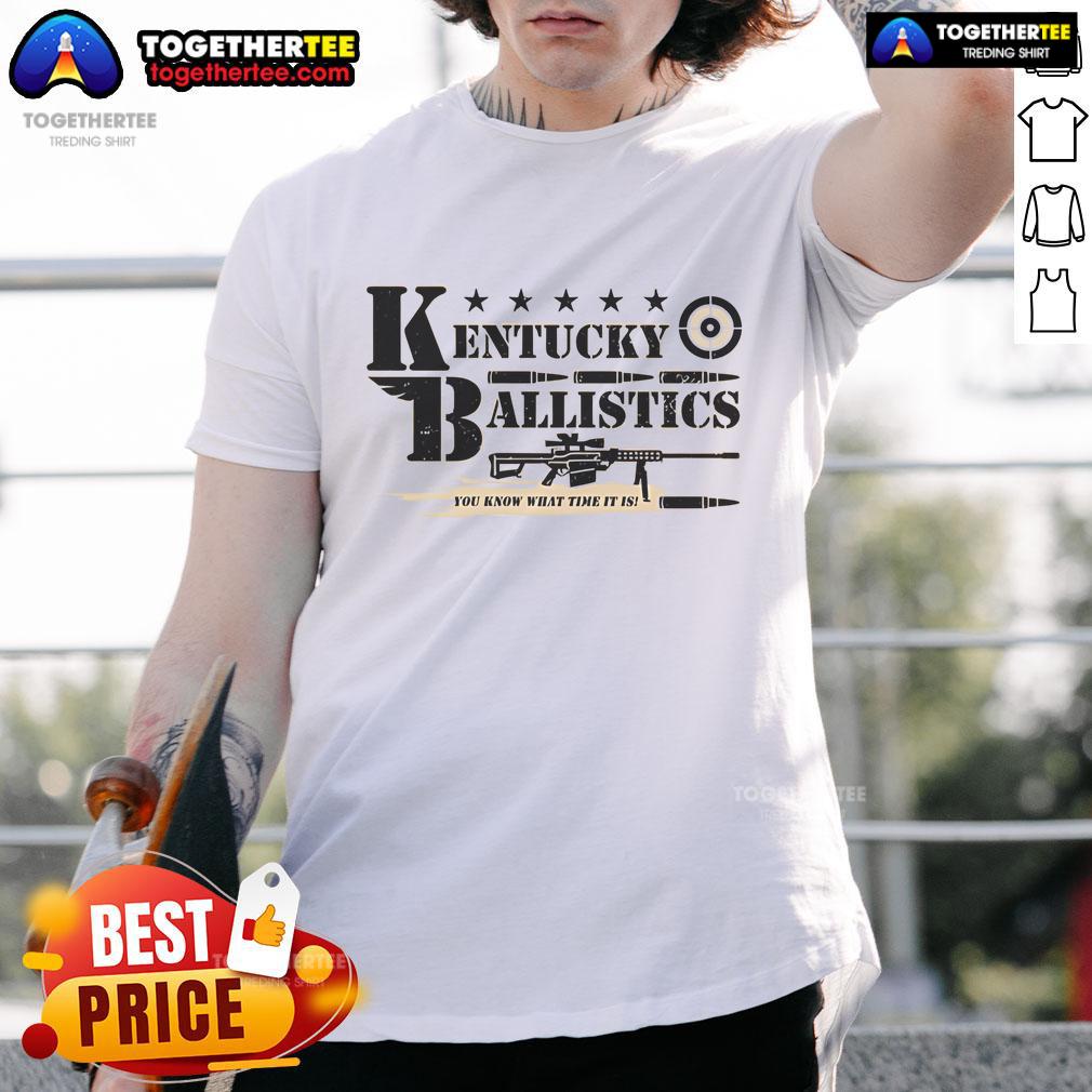 Official Kentucky Ballistics 'You Know What Time It Is' T-Shirt featuring bold graphics and a stylish design.
