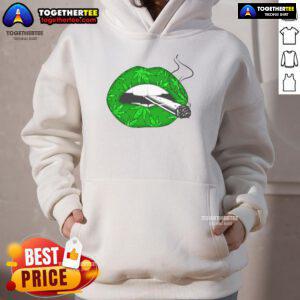 Official Lip Cannabis Leaf Hoodie featuring a vibrant cannabis leaf design for stylish, eco-friendly fashion.