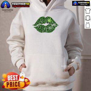 Official Lip Cannabis Leopard Print Hoodie featuring a stylish design and vibrant colors for trendy cannabis enthusiasts.