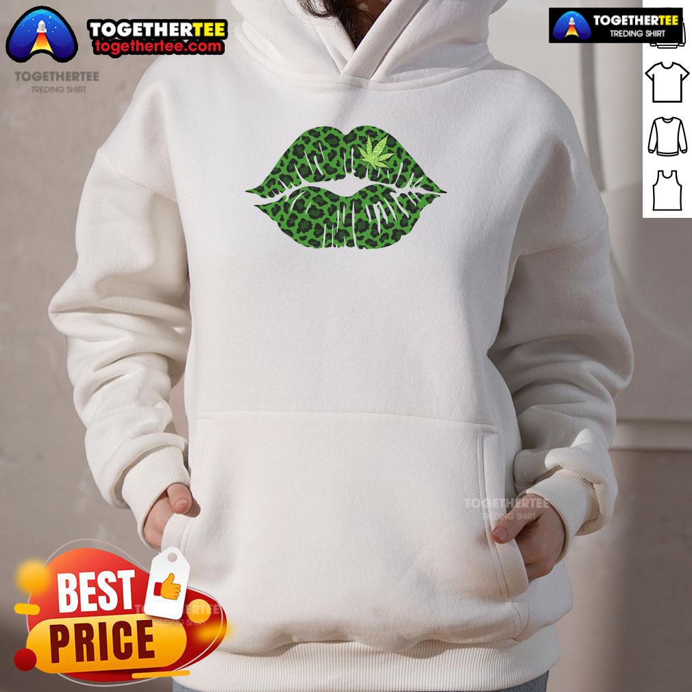 Official Lip Cannabis Leopard Print Hoodie featuring a stylish design and vibrant colors for trendy cannabis enthusiasts.