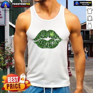 Official Lip Cannabis leopard print tank top featuring a trendy design perfect for casual wear.