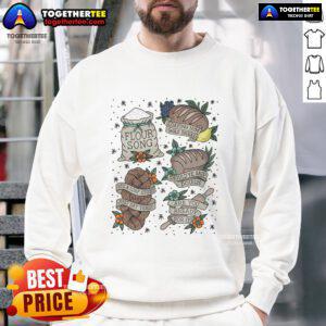 Official Loafing Him Was Bread Flour Song Sweatshirt featuring a fun graphic design for baking enthusiasts.