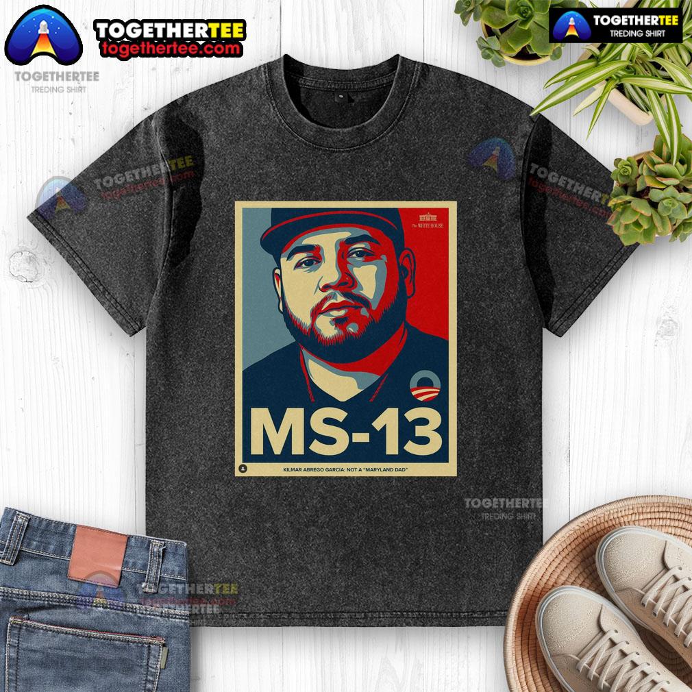 Official MS-13 Kilmar Abrego Garcia 'Not a Maryland Dad' washed t-shirt featuring a unique design and bold graphics.