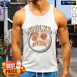 Official New York Knicks Eastern Conference Classics Crown Jewels Tank Top featuring bold team colors and logo design.