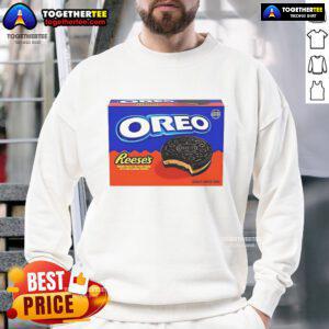 Official Oreo Reese's cookie flavor sweatshirt featuring a vibrant design and cozy fit, perfect for fans and cookie lovers.