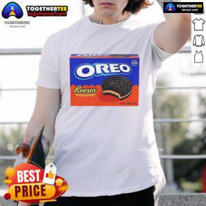 Official Oreo Reese's Cookie Flavor T-Shirt featuring a fun design, perfect for snack lovers and Oreo enthusiasts.