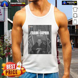 Official RIP Frank Caprio 1936-2025 tank top featuring a tribute design celebrating his legacy.