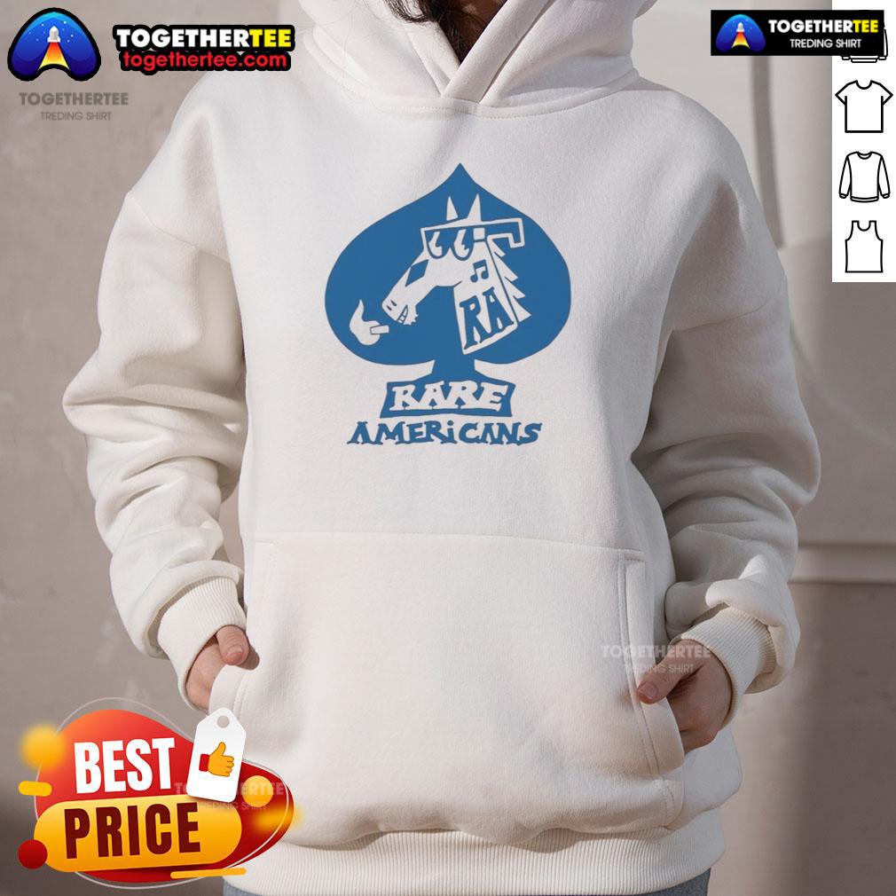 Official Rare Americans Spades Hoodie featuring unique design, perfect for fans of the band and stylish streetwear.
