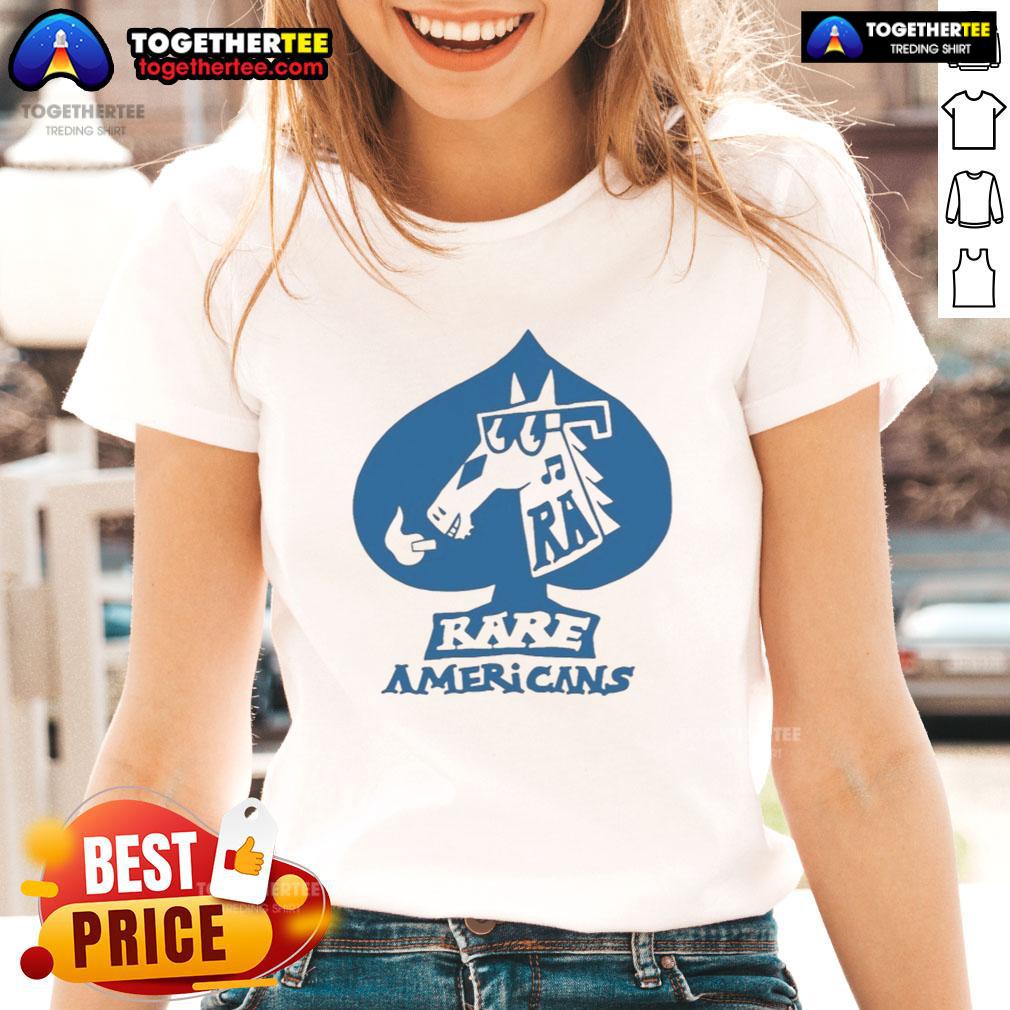 Official Rare Americans Spades Ladies Tee featuring a stylish design, perfect for casual wear and fans of unique apparel.