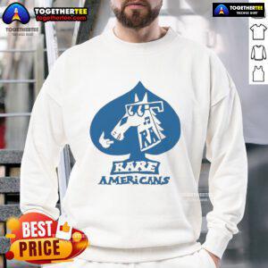 Alt Text: Official Rare Americans Spades Sweatshirt featuring unique design and comfortable fit for fans of the Rare Americans.